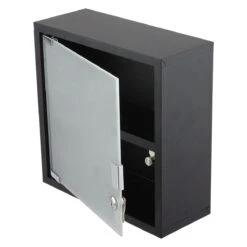 Differnz Badkamerkast Met Slot - Badkamerkastje Zwart - Medicijnkastje - 30 X 30 X 12 Cm Opbergkast - Kubuskast -Badkamer Wijs 1200x1200 3995