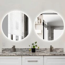 SensaHome - Ronde Badkamerspiegel Frameloos Met LED Verlichting - Wandspiegel - 60CM 14 SensaHome - Ronde Badkamerspiegel Frameloos Met LED Verlichting - Wandspiegel - 60CM -Badkamer Wijs 1200x1200 4