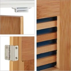 Relaxdays Wastafelonderkast Bamboe - Wastafelkast - Badkamerkast - Onderkast - Wit-bruin -Badkamer Wijs 1200x1200 4095