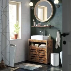 Soof&Tess Badkamerkast - Wastafelmeubel - Wastafel Onderkast - 60 X 30 X 63 - Bruin -Badkamer Wijs 1200x1200 4106