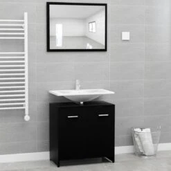 VidaXL Badkamermeubelset Bewerkt Hout Zwart -Badkamer Wijs 1200x1200 4119