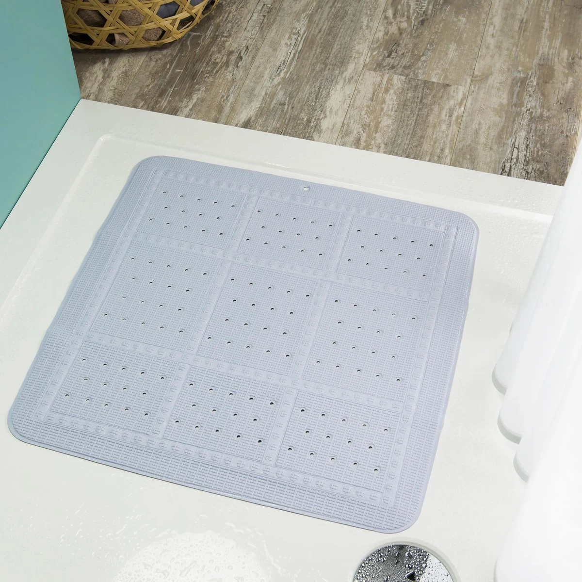 Sealskin Unilux Veiligheidsmat 55x55 Cm - PVC - Blauw 4 Sealskin Unilux Veiligheidsmat 55x55 Cm - PVC - Blauw - Afbeelding 2