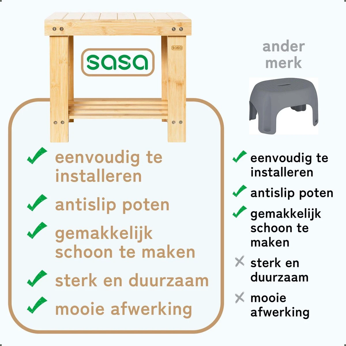 Bamboe Design Douchekruk - Opstapkrukje - Kruk Bamboe - Opstapje - Plantenstandaard 10 Bamboe Design Douchekruk - Opstapkrukje - Kruk Bamboe - Opstapje - Plantenstandaard - Afbeelding 8