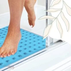 TranquilBeauty Vierkante Blauwe Douchemat, 53x53 Cm, Antislip, Machinewasbaar, Douchematten Met Antislip Zuignappen Voor Kinderen En Ouderen -Badkamer Wijs 1200x1200 4168
