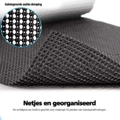 SWILIX ® Antislipmat Voor Kasten En Lades, Douchemat - Badkamermat - Badmat, Dienblad, Vloer - 4 Meter Rol - Anti Slip Mat - 400 X 30 Cm - Zwart -Badkamer Wijs 1200x1200 4177