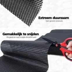 SWILIX ® Antislipmat Voor Kasten En Lades, Douchemat - Badkamermat - Badmat, Dienblad, Vloer - 4 Meter Rol - Anti Slip Mat - 400 X 30 Cm - Zwart -Badkamer Wijs 1200x1200 4180