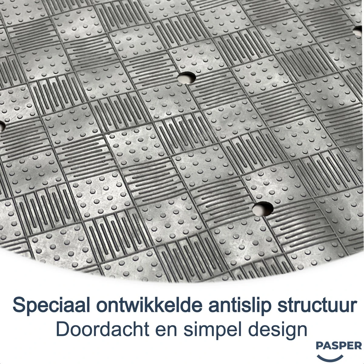 Douchemat Antislip Grijs - 53 X 53 Cm - Antislipmat Douche - Badmat 6 Douchemat Antislip Grijs - 53 X 53 Cm - Antislipmat Douche - Badmat - Afbeelding 4