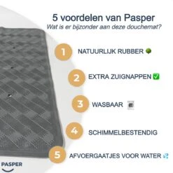 Douchemat Antislip Grijs - 53 X 53 Cm - Antislipmat Douche - Badmat 16 Douchemat Antislip Grijs - 53 X 53 Cm - Antislipmat Douche - Badmat -Badkamer Wijs 1200x1200 4188