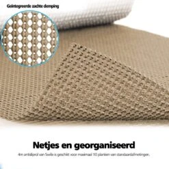 SWILIX ® Antislipmat Voor Kasten En Lades, Douchemat - Badkamermat - Badmat, Dienblad, Vloer - 4 Meter Rol - Anti Slip Mat - 400 X 30 Cm - Beige -Badkamer Wijs 1200x1200 4191