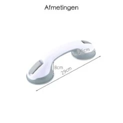 Merkloos Handgreep Met Zuignap Voor Badkamer, Douche En Toilet – Veilige Oplossing Zonder Boorgaten – Veiligheidsgreep – Helping Hand Handvat - 30CM - Handig Hulpmiddel Voor Kinderen En Ouderen -Badkamer Wijs 1200x1200 4204