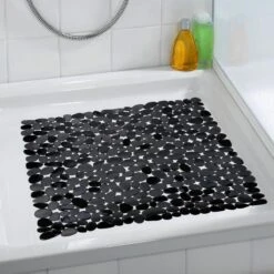 WENKO Anti-slip Douchemat Paradise 54x54cm Zwart - Antislipmat -Badkamer Wijs 1200x1200 4210