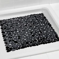 WENKO Anti-slip Douchemat Paradise 54x54cm Zwart - Antislipmat -Badkamer Wijs 1200x1200 4211