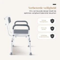 BY JRM Douchestoel En Douchekruk Met Afneembare Rugleuning En Armleuning – 30 Dagen Uitproberen - Anti Slip – Verstelbare Hoogte - Douchekrukje - Grijs 19 BY JRM Douchestoel En Douchekruk Met Afneembare Rugleuning En Armleuning – 30 Dagen Uitproberen - Anti Slip – Verstelbare Hoogte - Douchekrukje - Grijs -Badkamer Wijs 1200x1200 4236