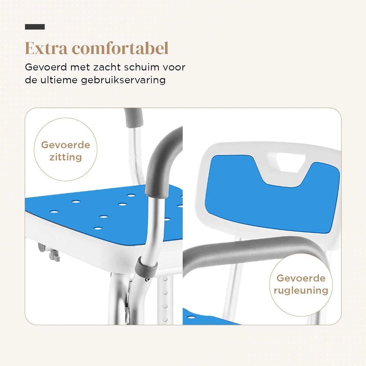 BY JRM Douchestoel En Douchekruk Met Afneembare Rugleuning En Armleuning – 30 Dagen Uitproberen -anti Slip – Verstelbare Hoogte - Douchekrukje - Blauw 9 BY JRM Douchestoel En Douchekruk Met Afneembare Rugleuning En Armleuning – 30 Dagen Uitproberen -anti Slip – Verstelbare Hoogte - Douchekrukje - Blauw - Afbeelding 7