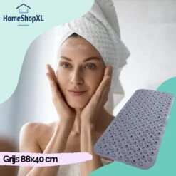 The Original - Douchemat Antislip - Grijs - 88x40cm - Antislipmat Badmat Voor Bad & Douche - Anti Slip Mat Met Zuignappen -Badkamer Wijs 1200x1200 4264