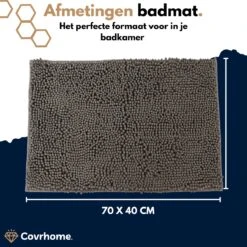 Merkloos Badmat Antislip 40 X 70 Cm - Douchemat - Antislipmat Douche - Extra Zacht - Eenvoudig Wasbaar - Grijs -Badkamer Wijs 1200x1200 4273