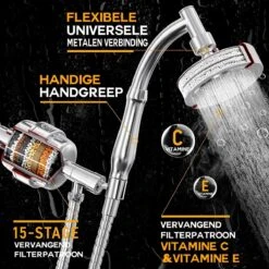 ESSIBLE Douchefilter - 15 Stage - Douchefilter - Waterfilter Voor Douchekop - Shower Filter - Waterfilter - Kraanfilter -Badkamer Wijs 1200x1200 429