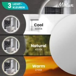 Mirlux Badkamerspiegel Met LED Verlichting & Verwarming – Wandspiegel Rond – Anti Condens Douchespiegel - 60CM 18 Mirlux Badkamerspiegel Met LED Verlichting & Verwarming – Wandspiegel Rond – Anti Condens Douchespiegel - 60CM -Badkamer Wijs 1200x1200 43