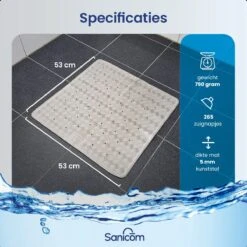 Merkloos Douchemat - Antislip Mat - Antislipmat Douche - Badmat - Schimmelbestendig - Met Zuignappen - Wasbaar - Grijs 12 Merkloos Douchemat - Antislip Mat - Antislipmat Douche - Badmat - Schimmelbestendig - Met Zuignappen - Wasbaar - Grijs -Badkamer Wijs 1200x1200 4300