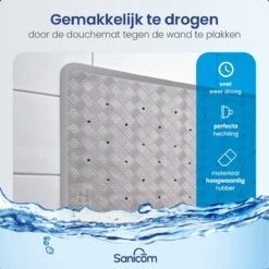 Merkloos Douchemat - Antislip Mat - Antislipmat Douche - Badmat - Schimmelbestendig - Met Zuignappen - Wasbaar - Grijs 17 Merkloos Douchemat - Antislip Mat - Antislipmat Douche - Badmat - Schimmelbestendig - Met Zuignappen - Wasbaar - Grijs -Badkamer Wijs 1200x1200 4305