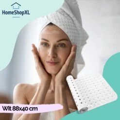 The Original - Douchemat Antislip - Wit - 88x40cm - Antislipmat Badmat Voor Bad & Douche - Anti Slip Mat Met Zuignappen -Badkamer Wijs 1200x1200 4329