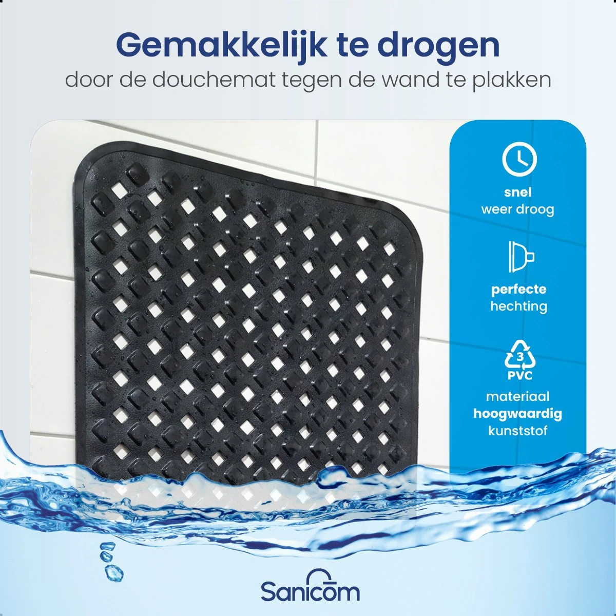 Merkloos Badmat Antislip - Douchemat - Antislipmat Bad - Antislipmat Douche - Schimmelbestendig - Met Zuignappen - Wasbaar - Zwart 6 Merkloos Badmat Antislip - Douchemat - Antislipmat Bad - Antislipmat Douche - Schimmelbestendig - Met Zuignappen - Wasbaar - Zwart - Afbeelding 4