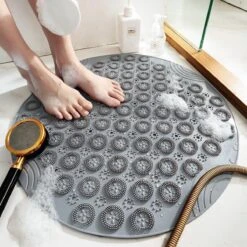 Merkloos TDR-Antislip Mat - 55x55CM - Rond - Grijs - Badmat Badkamer - Douchemat - Badkamermat - Antislipmat Voor Douche 14 Merkloos TDR-Antislip Mat - 55x55CM - Rond - Grijs - Badmat Badkamer - Douchemat - Badkamermat - Antislipmat Voor Douche -Badkamer Wijs 1200x1200 4442