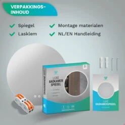 Mirlux Badkamerspiegel Met LED Verlichting & Verwarming – Wandspiegel Rond – Anti Condens Douchespiegel - 60CM 21 Mirlux Badkamerspiegel Met LED Verlichting & Verwarming – Wandspiegel Rond – Anti Condens Douchespiegel - 60CM -Badkamer Wijs 1200x1200 46