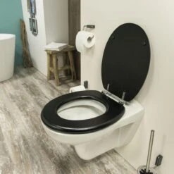 Tiger Leatherlook - Toiletbril - WC Bril - MDF - Zwart -Badkamer Wijs 1200x1200 4607
