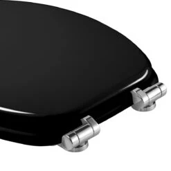 Casaria Wc-bril Met Deksel Sluitingsmechanisme Toiletzitting MDF Zwart -Badkamer Wijs 1200x1200 4615