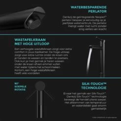 LOMAZOO Wastafelkraan Zwart Ceres - Badkamerkraan - Wastafel Kraan - Mengkraan Wastafel - Hoge Uitloop 22 LOMAZOO Wastafelkraan Zwart Ceres - Badkamerkraan - Wastafel Kraan - Mengkraan Wastafel - Hoge Uitloop -Badkamer Wijs 1200x1200 4665