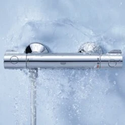 GROHE Grohtherm 800 Thermostatische Waterbesparende Douchekraan - EcoJoy® - 15 Cm - Met Koppelingen - Chroom -Badkamer Wijs 1200x1200 4695