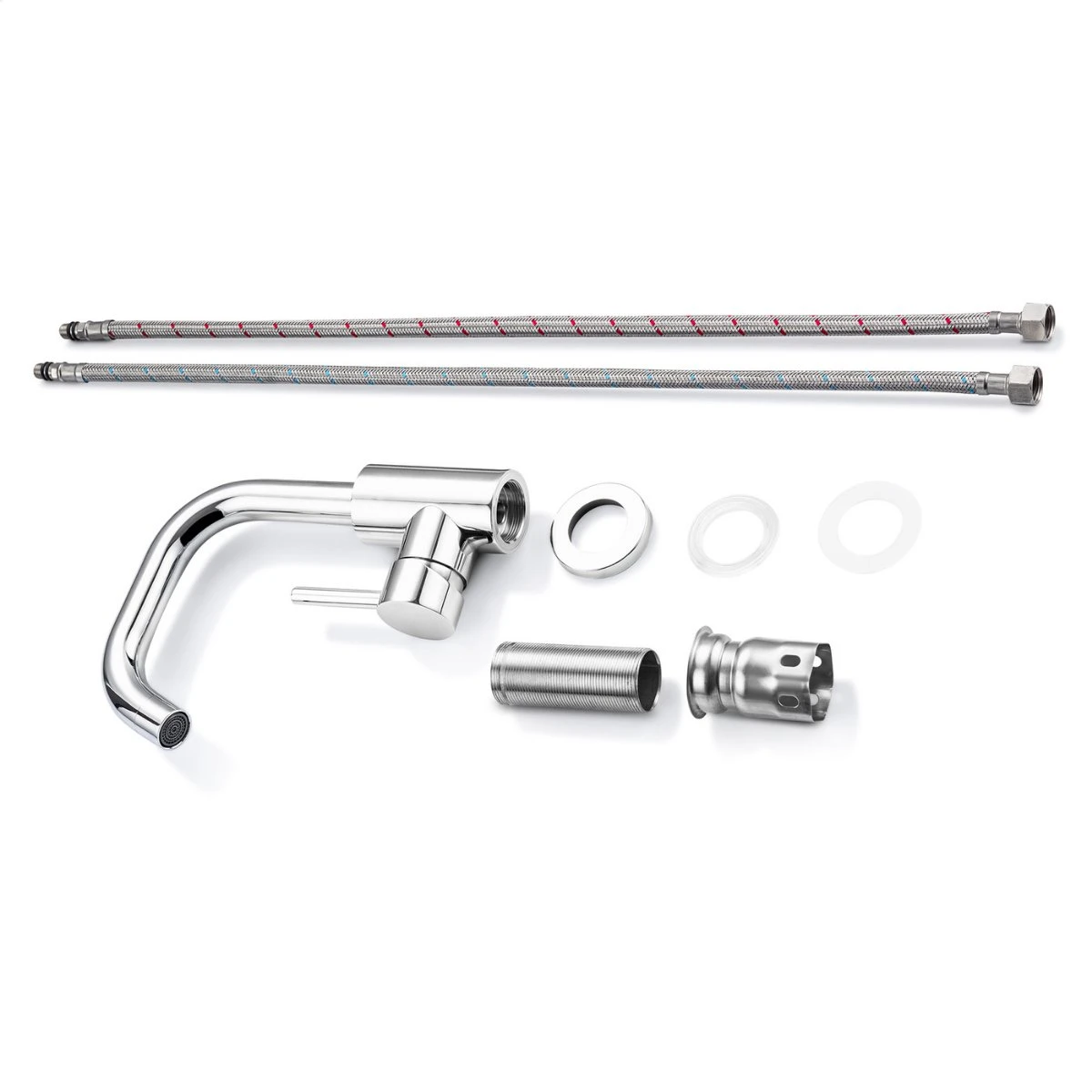 LOMAZOO Wastafelkraan Rosely - Badkamerkraan - Mengkraan Wastafel - Chroom 7 LOMAZOO Wastafelkraan Rosely - Badkamerkraan - Mengkraan Wastafel - Chroom - Afbeelding 5