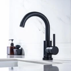 LOMAZOO Wastafelkraan Zwart Styx - Zwarte Wastafelkraan - Badkamerkraan Zwart - Zwarte Badkamerkraan -Badkamer Wijs 1200x1200 4706