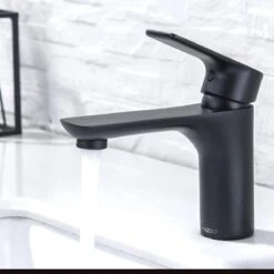 LOMAZOO Wastafelkraan Zwart Libra - Zwarte Wastafelkraan - Badkamerkraan Zwart - Zwarte Badkamerkraan -Badkamer Wijs 1200x1200 4719