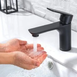 LOMAZOO Wastafelkraan Zwart Libra - Zwarte Wastafelkraan - Badkamerkraan Zwart - Zwarte Badkamerkraan -Badkamer Wijs 1200x1200 4720