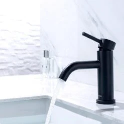 LOMAZOO Wastafelkraan Zwart Nova - Zwarte Wastafelkraan - Badkamerkraan Zwart - Zwarte Badkamerkraan -Badkamer Wijs 1200x1200 4730