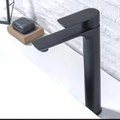 LOMAZOO Wastafelkraan Zwart Taurus - Kraan Wastafel - Kraan Badkamer - Badkamerkraan Zwart -Badkamer Wijs 1200x1200 4743