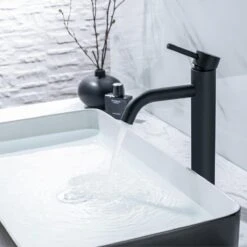 LOMAZOO Wastafelkraan Zwart Cardano - Zwarte Kraan - Badkamerkraan - Wastafel Mengkraan - Hoog -Badkamer Wijs 1200x1200 4798