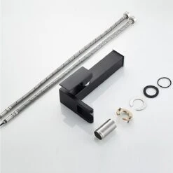 Merkloos Messing - LED Waterval Badkamer Wastafel Kranen Set - Koud Warm Water Mixer - Wastafelkranen - Zwart - 12.5cm Hoogte -Badkamer Wijs 1200x1200 4826