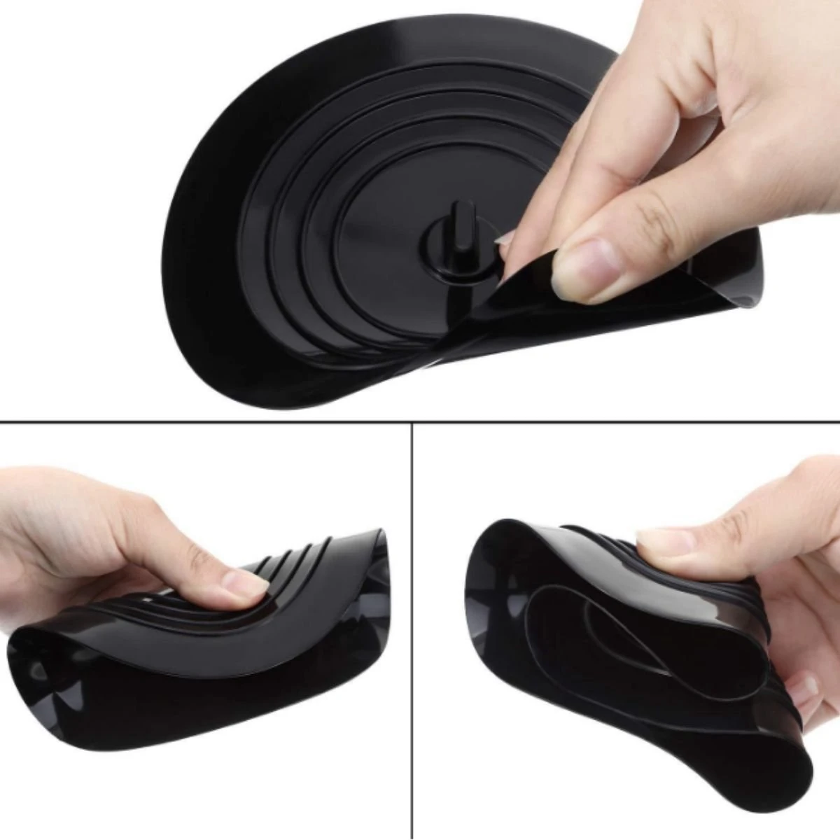 Merkloos Silicone Afvoerstop - Afvoerplug - 15CM - Afvoerstop Voor Gootsteen Douche Wasbak - Afvoerstopper - Zwart 5 Merkloos Silicone Afvoerstop - Afvoerplug - 15CM - Afvoerstop Voor Gootsteen Douche Wasbak - Afvoerstopper - Zwart - Afbeelding 3