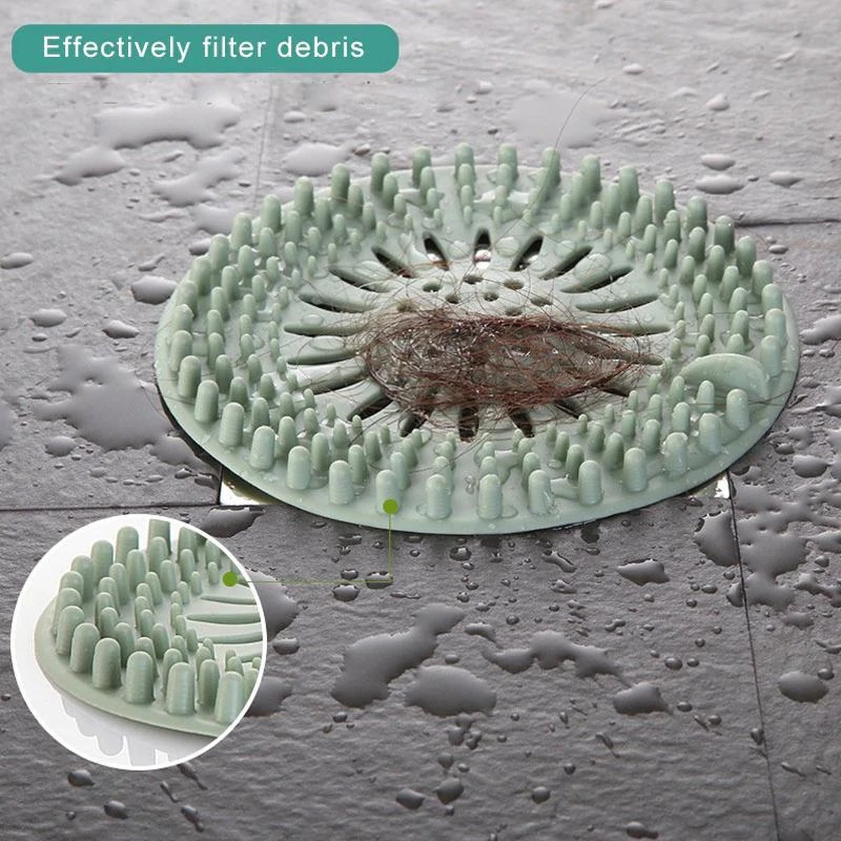 Silicone Afvoerstop Voor In De Keuken En Badkamer | Gootsteen Zeef | Afvoerplug | Doucheput | Anti-haar Afvoer Stop | Anti Verstopping | Ontstopper | Gootsteen Zeef | Licht-blauw | 4 Silicone Afvoerstop Voor In De Keuken En Badkamer | Gootsteen Zeef | Afvoerplug | Doucheput | Anti-haar Afvoer Stop | Anti Verstopping | Ontstopper | Gootsteen Zeef | Licht-blauw | - Afbeelding 2