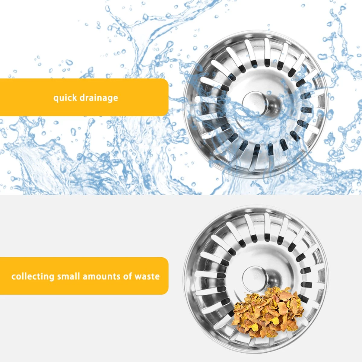 Merkloos Gootsteen Afvoerplug - 83 Mm - RVS Afvoerzeef Spoelbak - Korfplug 9 Merkloos Gootsteen Afvoerplug - 83 Mm - RVS Afvoerzeef Spoelbak - Korfplug - Afbeelding 7