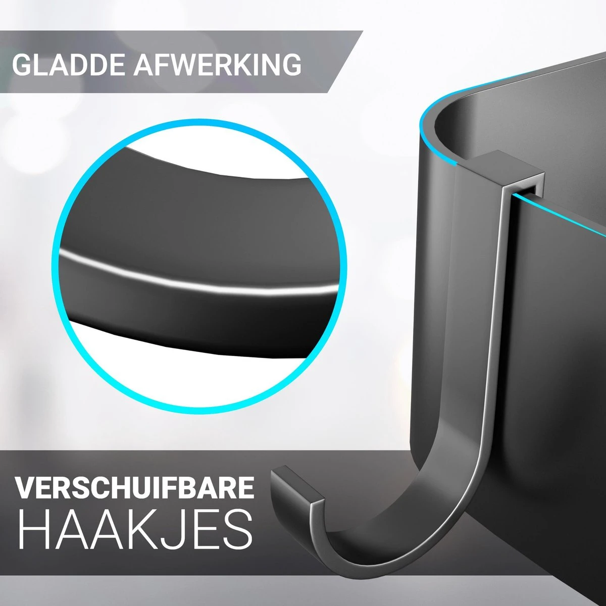 Doucherek 2 Stuks - Douchemand - Hangend Hoek - Telescopisch - Zonder Boren - Zwart - RVS 8 Doucherek 2 Stuks - Douchemand - Hangend Hoek - Telescopisch - Zonder Boren - Zwart - RVS - Afbeelding 6