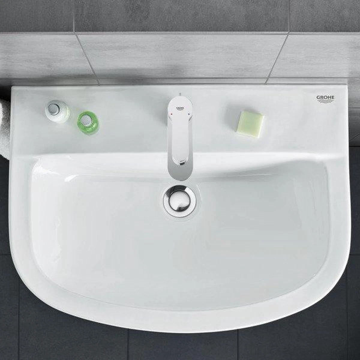 GROHE Bau Wastafel - Keramiek - 60 X 44 Cm - Wit 9 GROHE Bau Wastafel - Keramiek - 60 X 44 Cm - Wit - Afbeelding 7