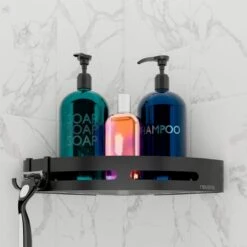 Doucherek 2 Stuks - Douchemand - Hangend Hoek - Telescopisch - Zonder Boren - Zwart - RVS 17 Doucherek 2 Stuks - Douchemand - Hangend Hoek - Telescopisch - Zonder Boren - Zwart - RVS -Badkamer Wijs 1200x1200 488