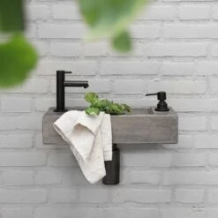 Differnz Jax Fonteinset - Wasbak Beton - Donkergrijs - Rechte Kraan - Mat Zwart - Standaard Greep - 42 X 18.5 X 9 Cm 22 Differnz Jax Fonteinset - Wasbak Beton - Donkergrijs - Rechte Kraan - Mat Zwart - Standaard Greep - 42 X 18.5 X 9 Cm -Badkamer Wijs 1200x1200 4889