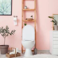 Relaxdays Wc Bril Softclose - D-vorm - Toiletbril Universeel - Toiletdeksel Plastic - Wit -Badkamer Wijs 1200x1200 491