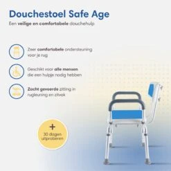 Safe Age® Douchestoel Met Afneembare Rugleuning En Armleuning – Anti Slip - Verstelbare Hoogte - Douchekruk 18 Safe Age® Douchestoel Met Afneembare Rugleuning En Armleuning – Anti Slip - Verstelbare Hoogte - Douchekruk -Badkamer Wijs 1200x1200 500