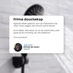 Eagle Bath & Shower - Douchekop Met Slang – Mat Zwart - 3 Functies – Handdouche – Hoofddouche -Badkamer Wijs 1200x1200 556